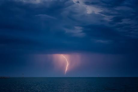 lightning over port philip bay