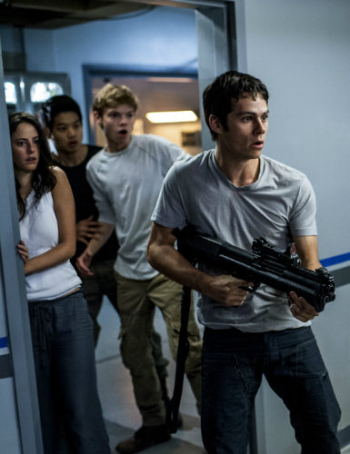 maze runner the scorch trials movie still Dylan O'Brien Kaya Scodelario Ki Hong Lee