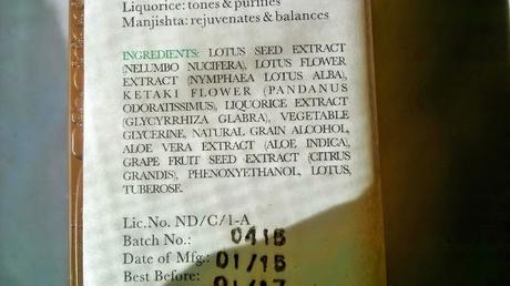 Iraya Lotus Face Tonic Review