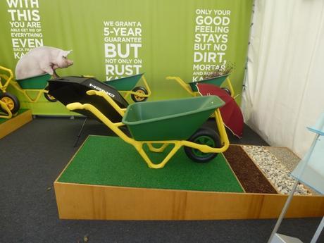 plastic wheelbarrow at the Chelsea Flower Show