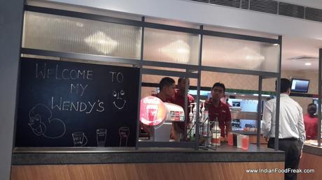 Beverages counter wendys