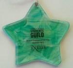 turqouise recycled glass star