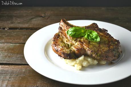 Grilled Pesto Pork Chops