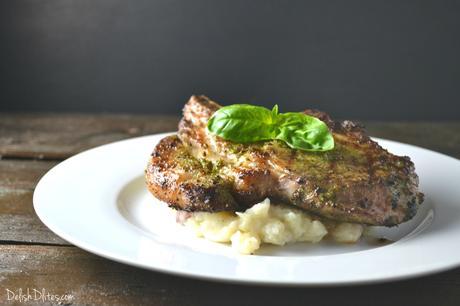 Grilled Pesto Pork Chops