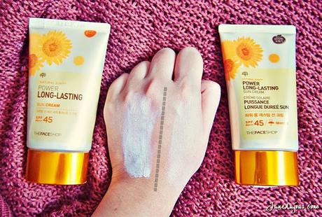 Battle of TheFaceShop Sunscreens: Natural Sun Eco Power Long-lasting VS Sebum Control Sun Cream