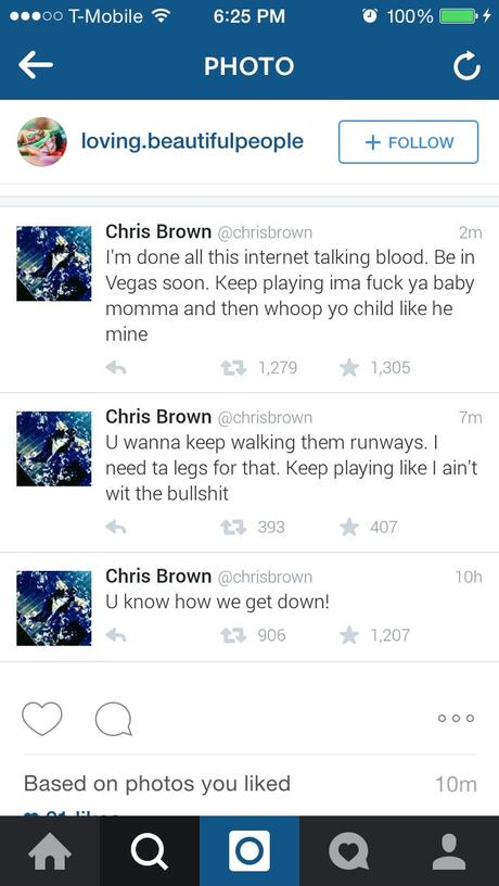 Chris Brown Sends Out Threatening Tweets To Tyson Beckford