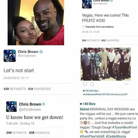Chris Brown Sends Out Threatening Tweets To Tyson Beckford