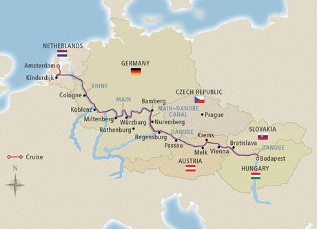 Viking Grand European Tour itinerary Map