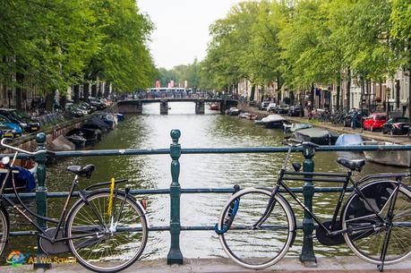 Bicycles on Amsterdam bridge