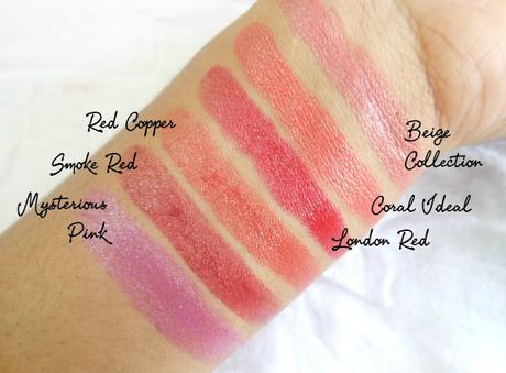 Oriflame The One 5 in 1 Color Stylist Lipstick Swatches
