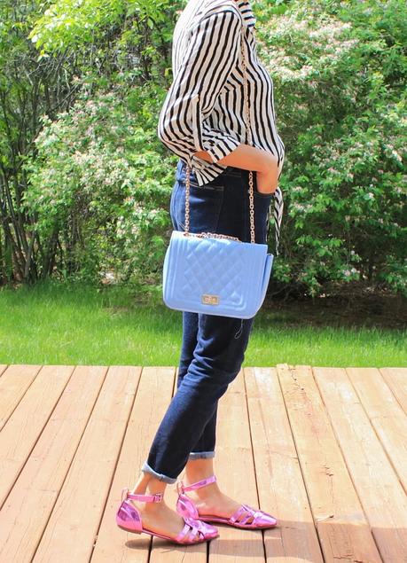 Tie Waist Blouse & Skinny Jeans