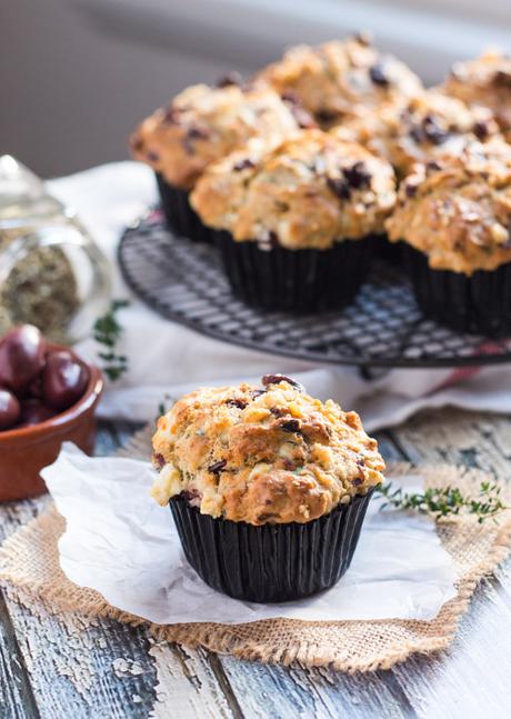 Savoury Feta and Olive Muffins