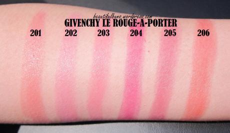 Givenchy Le Rouge A Porter lipstick swatches (2)