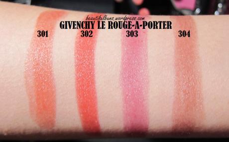 Givenchy Le Rouge A Porter lipstick swatches (3)