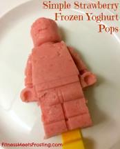 Simple Strawberry frozen Yoghurt Pops