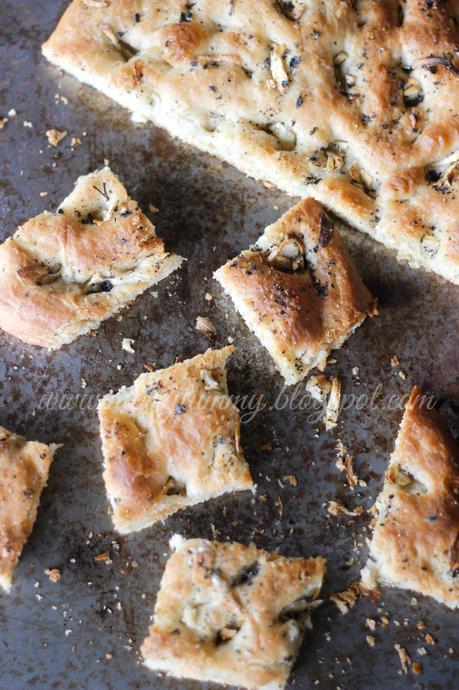 Garlic And Mixed Herbs Focaccia: Italian Bread