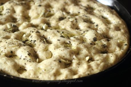 Garlic And Mixed Herbs Focaccia: Italian Bread