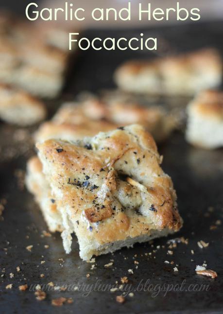 Garlic And Mixed Herbs Focaccia: Italian Bread