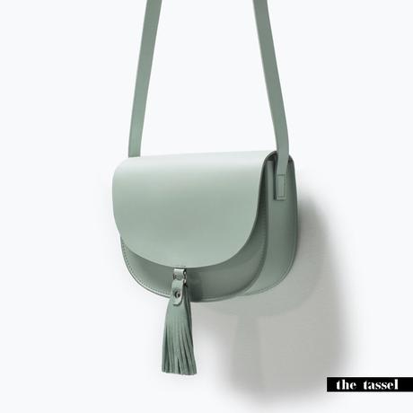  zara mint green leather messenger bag ref 8493/004