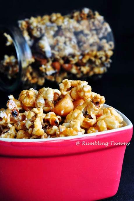 Salted Caramel Popcorn with Macadamia Nuts