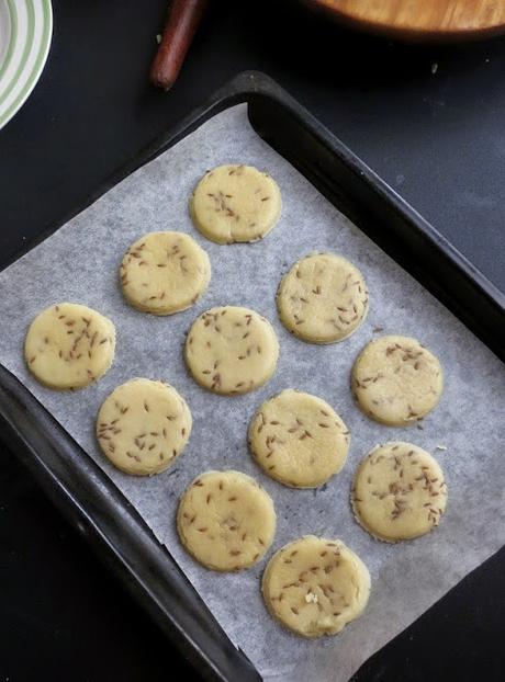 Jeera Biscuit Recipe ,Eggless Cumin Cookies