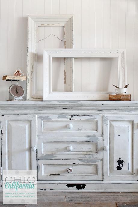 layered milk paint dresser