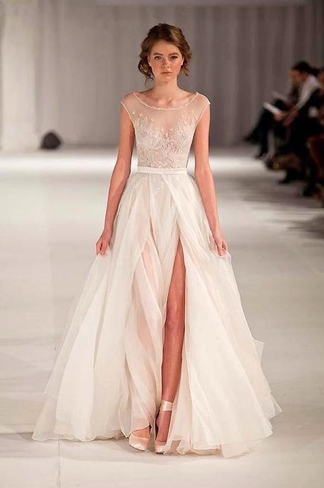 Beformal.com.au SUPPLIES Charming A-Line Floor-Length Scoop Natural Waist Zipper-Up Appliques Cap-Sleeve Wedding Dress Simple Wedding Dresses