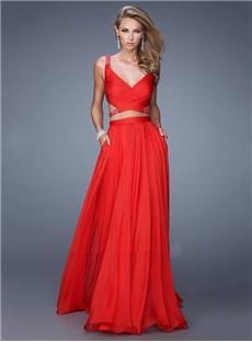 Sexy A-Line Beading Floor-Length Evening Dress