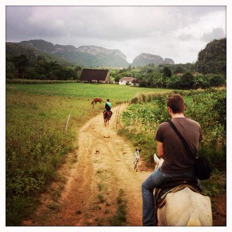 Horseback riding in the mountains of Vinales