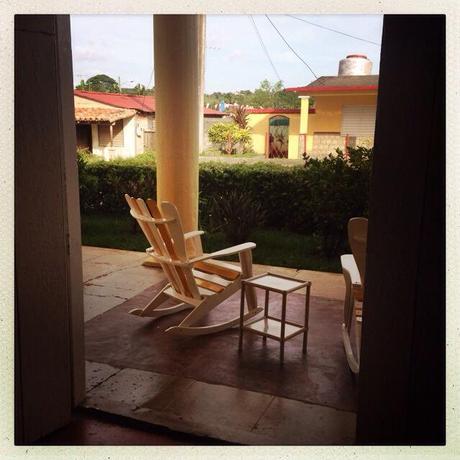 In Vinales, our hostess brought us fresh juice and cigars to accompany our lazy rocking chair afternoons, watching people pass.