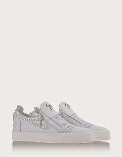 Appropriately Pristine:  Giuseppe Zanotti Design White Sneakers