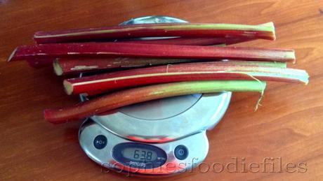 first rhubarb from the garden!