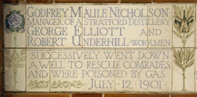 Postman's Park (13): death in a distillery well