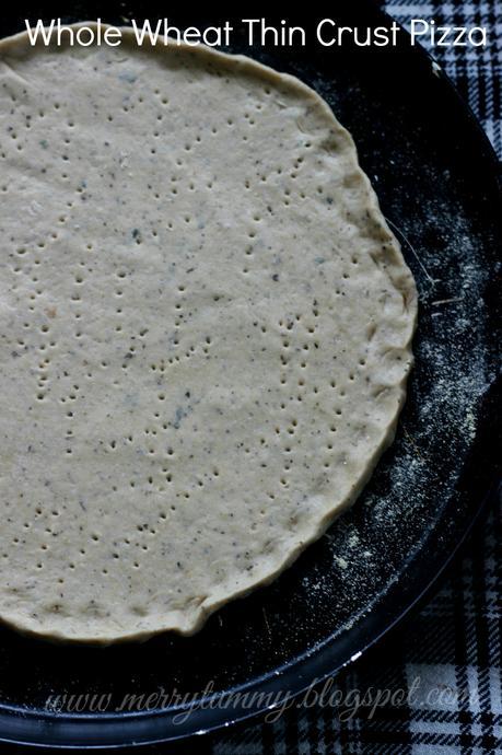 100% Whole Wheat Pizza Dough: Thin Crust: Indian Atta
