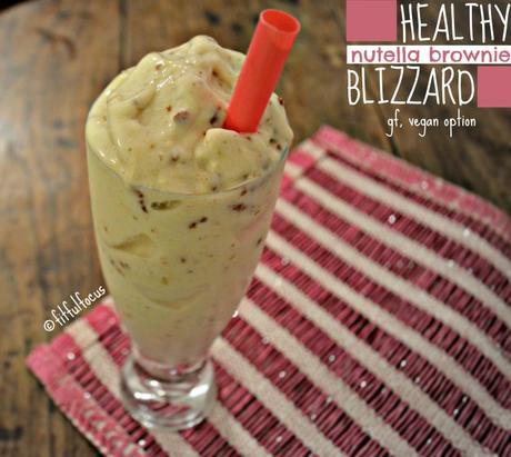 Healthy Nutella Brownie Blizzard (gf, vegan option) via @FitfulFocus
