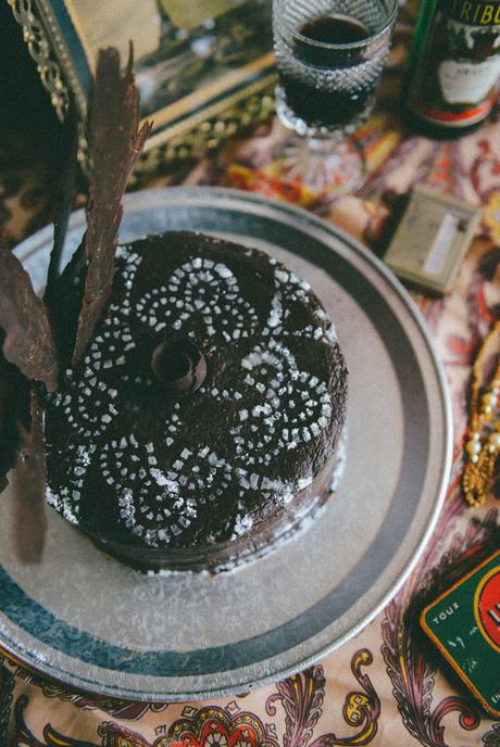 A Flapper Inspired Red Wine & Raspberry Chocolate Cake // www.WithTheGrains.com