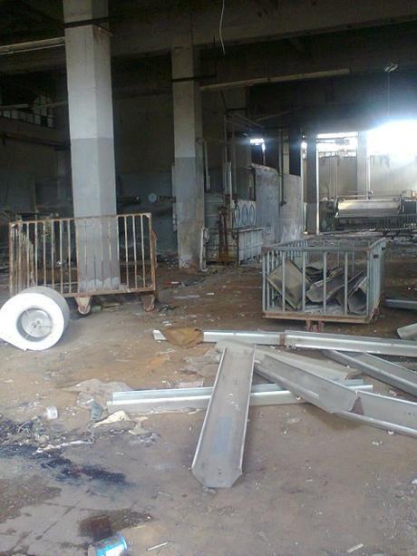 A destroyed factory in Syria.
