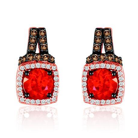 Le Vian Fire Opal Earrings, fire opal, fire opal earrings, chocolate diamonds jewelry