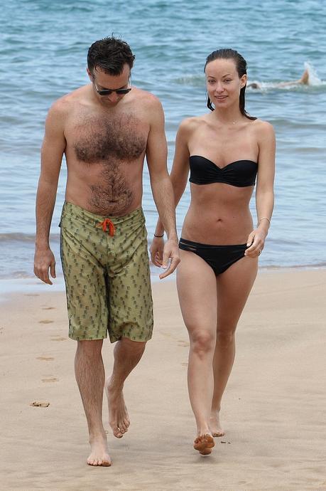 Olivia Wilde in a Bikini with Jason Sudeikis