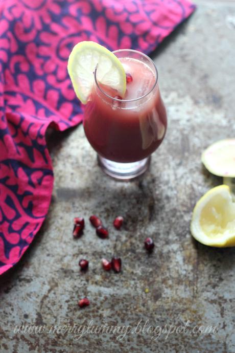 Roasted Pomegranate and Orange Lemonade: Summer Cooler: Indian Touch