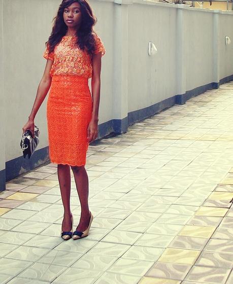 Orange Cord Lace