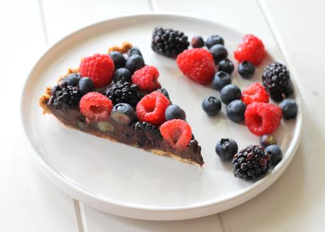 Chocolate Berry Tart (GF, Paleo, Vegan)