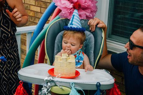 A Baby's First Birthday Cake // www.WithTheGrains.com