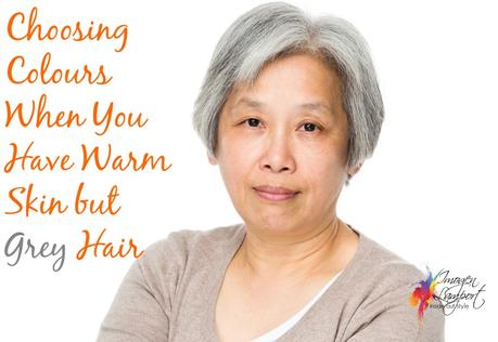 Choosing Colours When You Have Grey Hair But a Warm Skin Undertone