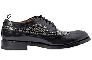 Handsome Studs:  DSquared2 Studded Brushed Leather Derby