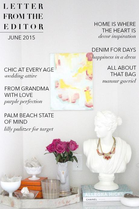 Letter from the Editor June, Style of Sam, Home Decor Vignette Inspiration