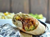 Vegetarian Rice Beans Burrito with Queso Sauce