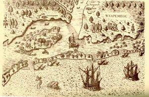 1607, the colonization of Jamestown  