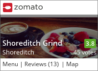 Click to add a blog post for Shoreditch Grind on Zomato