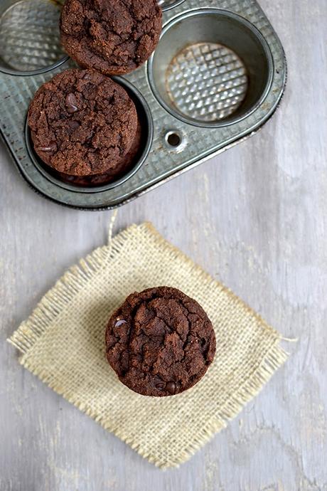 Coconut Flour Chocolate Muffins (Eggless, vegan recipe)